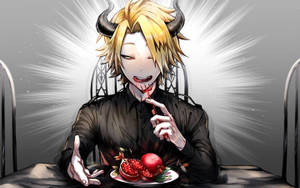 Cute Denki Eating Wallpaper