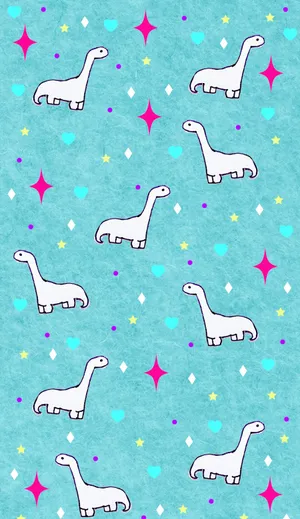 Cute Dinosaur Pattern Wallpaper Wallpaper