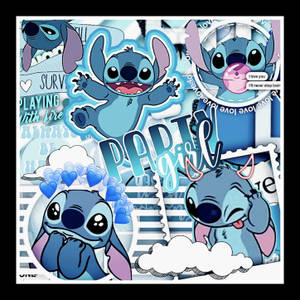 Cute Disney Stitch Cutout Collage Wallpaper