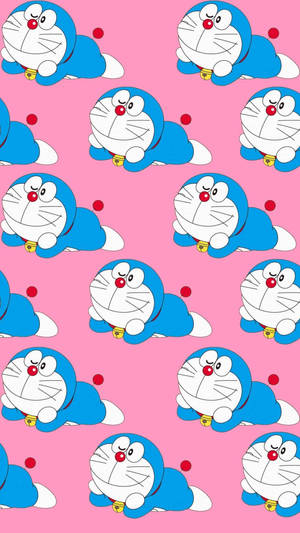 Cute Doraemon Iphone Pattern Wallpaper