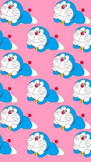 Cute Doraemon Iphone Pattern Wallpaper