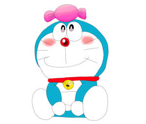 Cute Doraemon Pink Candy Hat Wallpaper