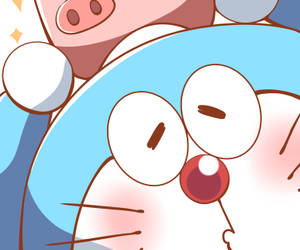 Cute Doraemon Squished Wallpaper