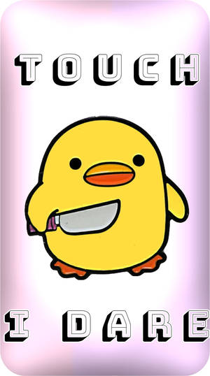 Cute Duck Don’t Touch My Ipad Wallpaper