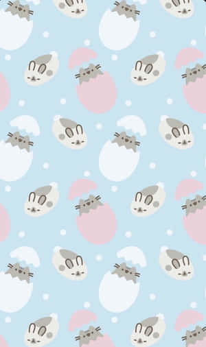 Cute Easter Iphone With Cats And Bunnies Wallpaper