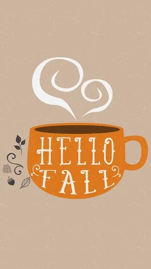 Cute Fall Phone Hot Coffee Wallpaper