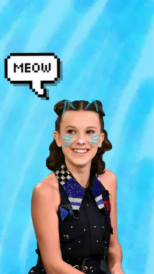 Cute Fan Art Of Millie Bobbie Brown Wallpaper
