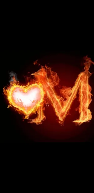 Cute Fiery M Wallpaper