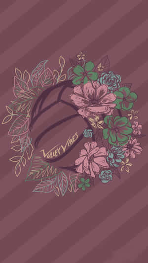 Cute Floral Volleyball Wallpaper