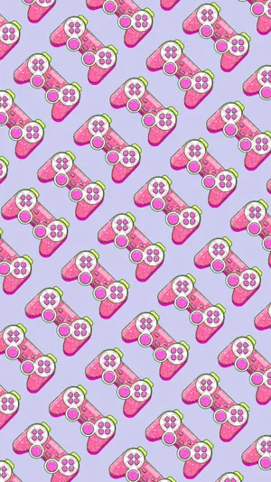 Cute Gaming Seamless Controller Wallpaper