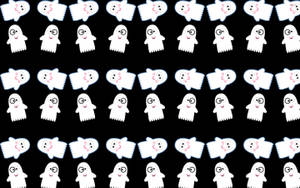 Cute Ghosts Seamless Halloween Computer Wallpaper