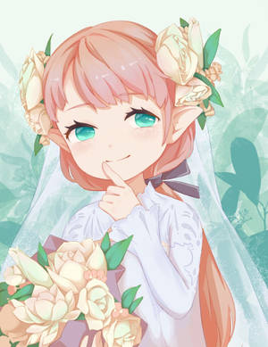 Cute Girl Bride Anime Wallpaper