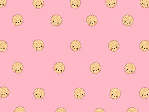 Cute Girly Biscuit Cartoon Wallpaper