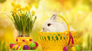 Cute Golden Easter Wallpaper