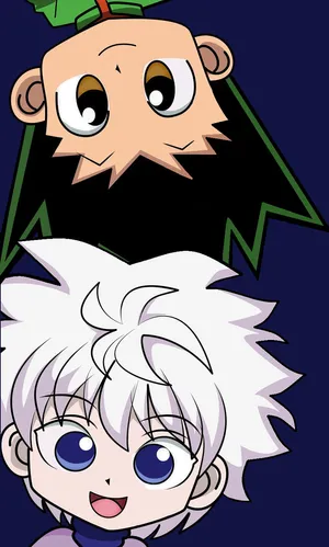 Cute Gon And Killua Hunter X Hunter Iphone Wallpaper