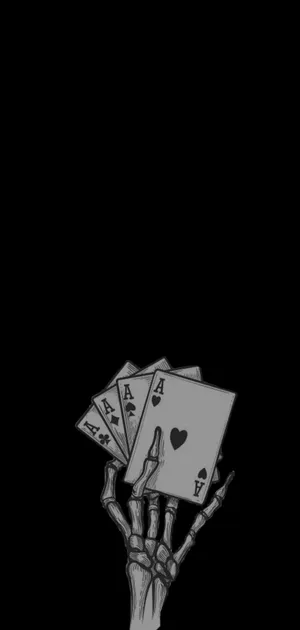 Cute Gothic Cards Skeleton Wallpaper