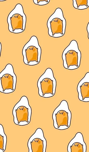 Cute Gudetama Aesthetic Print Wallpaper