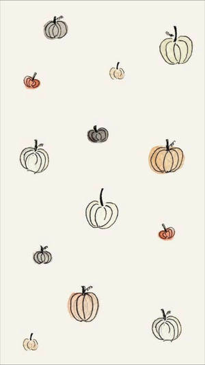 Cute Halloween Iphone Garlic And Pumpkin Wallpaper