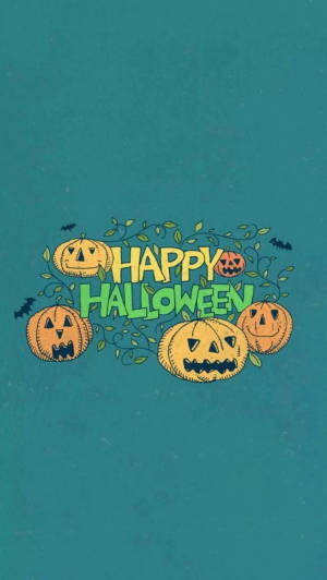 Cute Halloween Iphone Pumpkins Poster Wallpaper
