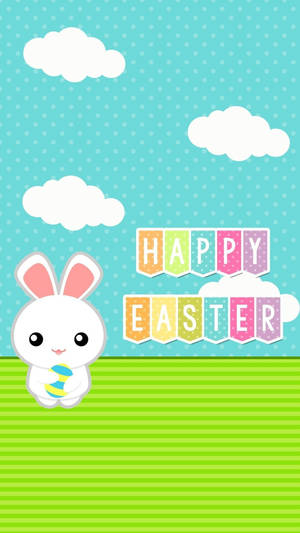 Cute Happy Easter Banner Wallpaper