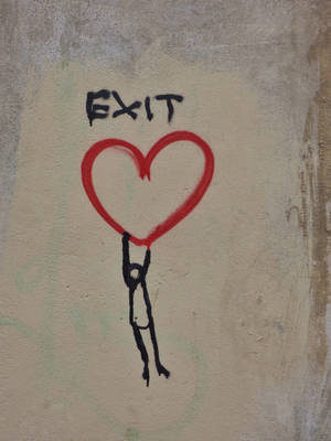 Cute Heart Graffiti Wallpaper