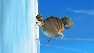 Cute Ice Age Scrat Pulling Up Wallpaper