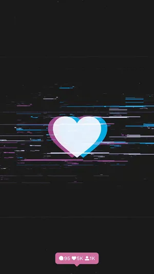 Cute Instagram Layered Hearts Wallpaper