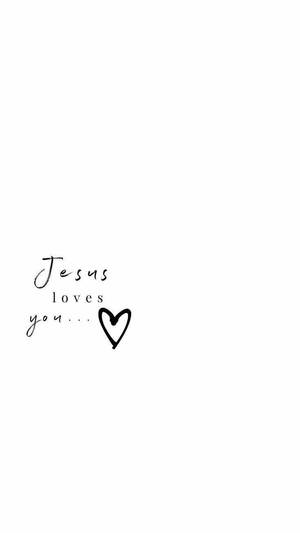 Cute Jesus Loves You Wallpaper