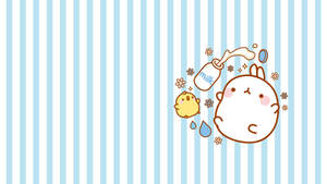 Cute Kawaii Aesthetic Milk Stripes Wallpaper