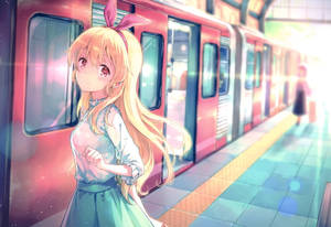 Cute Kawaii Anime Train Station Wallpaper