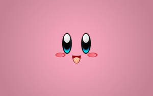 Cute Kirby Face Background Wallpaper
