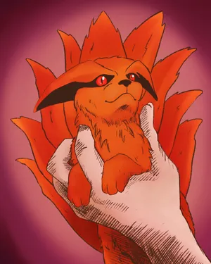 Cute Kurama In Hand Naruto Wallpaper