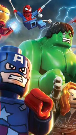 Cute Lego Avengers Phone Wallpaper