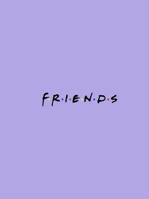 Cute Light Purple Friends Logo Wallpaper