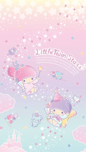Cute Little Twin Stars Wallpaper