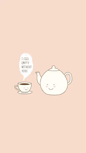 Cute Lock Screen Teacup Wallpaper