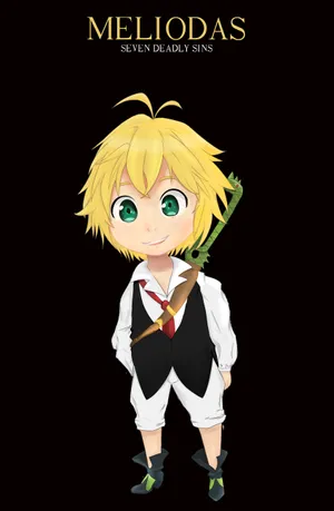 Cute Meliodas Chibi Art Wallpaper