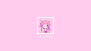 Cute Menhera Pink Anime Aesthetic Wallpaper