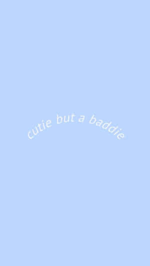 Cute Minimalist Blue Baddie Wallpaper