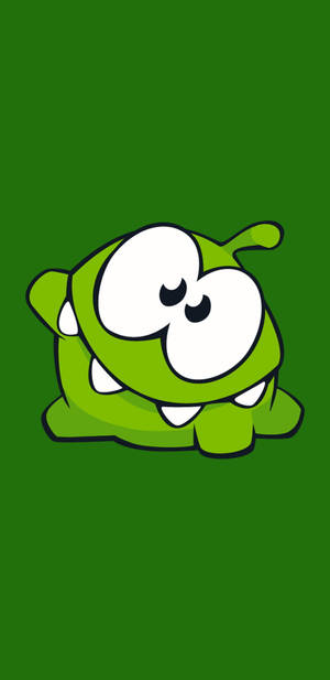 Cute Mobile Green Frog Cartoon Wallpaper