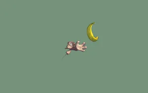 Cute Monkey Cartoon Art Wallpaper