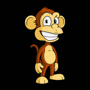 Cute Monkey Grinning Wallpaper