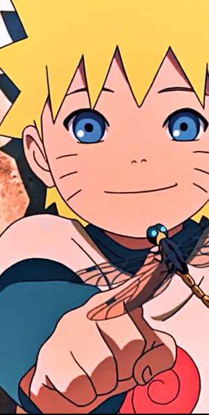 Cute Naruto With Dragonfly Wallpaper