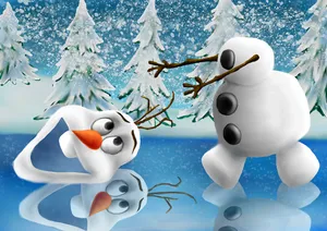 Cute Olaf Ready For Fun Wallpaper