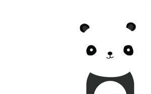 Cute Panda Minimalist Wallpaper