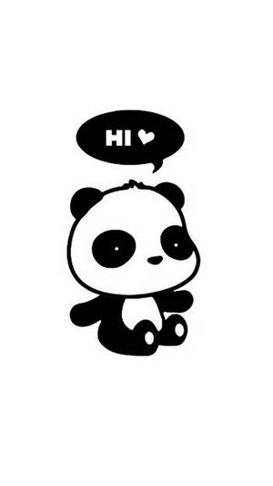 Cute Panda Saying Hi Wallpaper