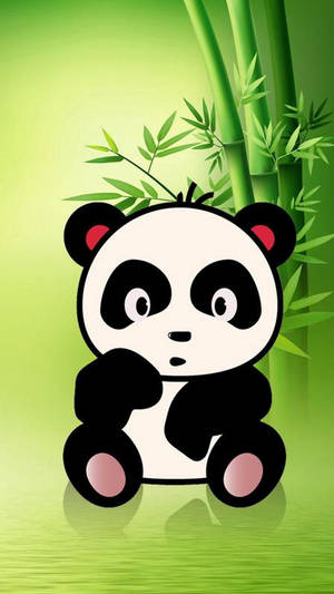 Cute Panda Vibrant Art Wallpaper