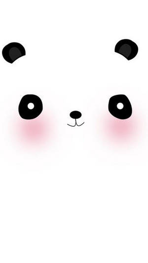 Cute Panda With Rosy Cheeks Wallpaper