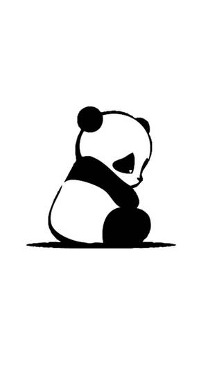 Cute Panda With Sad Face Wallpaper