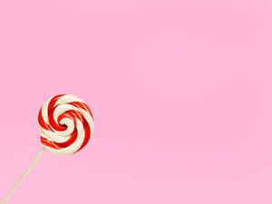 Cute Pastel Aesthetic Pink Swirl Candy Wallpaper